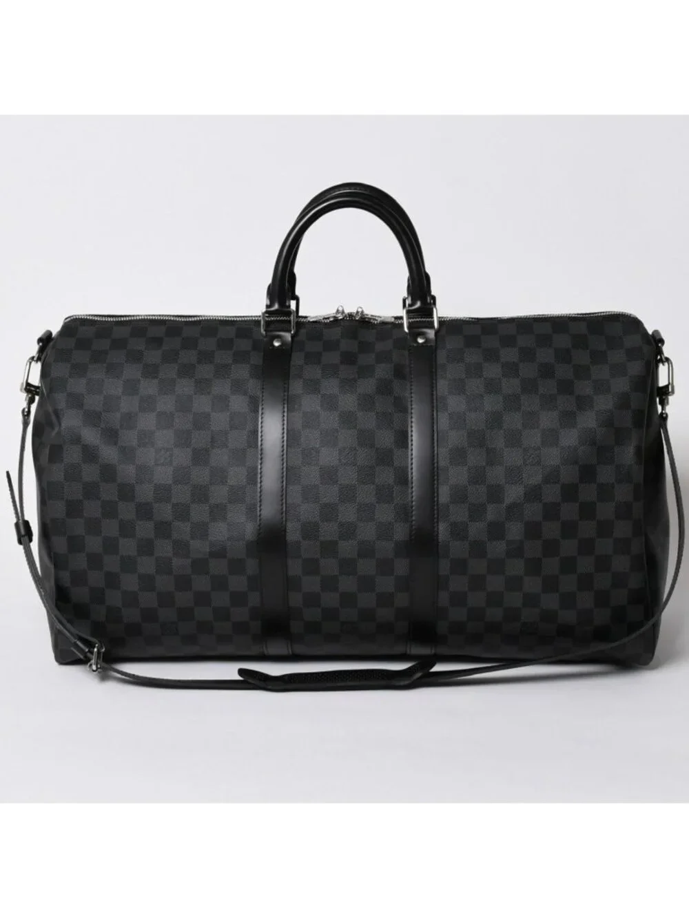 Louis Vuitton Keepall Bandouliere 55 Boston Bag Damier Graphite Black